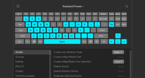 Hotkeys in Motive